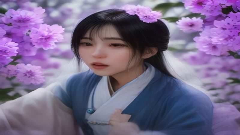韩圈事纪视频解读节目封面，主持人在摄影棚内分析韩国娱乐圈悲惨事件背后的行业结构问题，背景为蓝紫色调演播厅